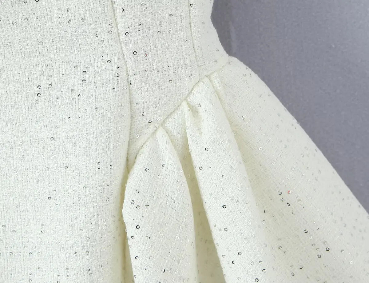 Bow Detail Lace Hem Mini Dress