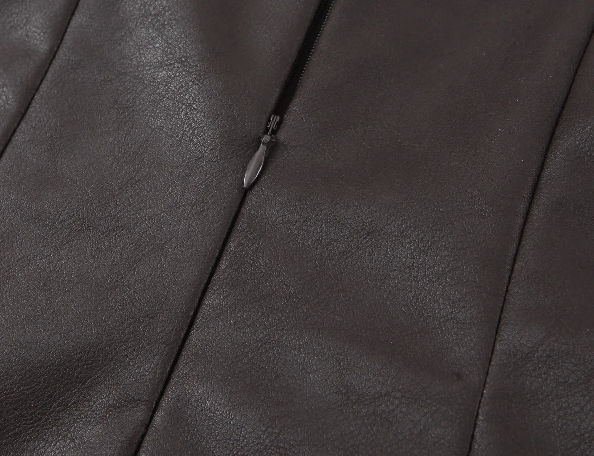 Sculpted Faux Leather Bubble Hem Mini Dress