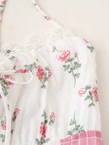 Halter Tie Patchwork Lace Maxi Dress