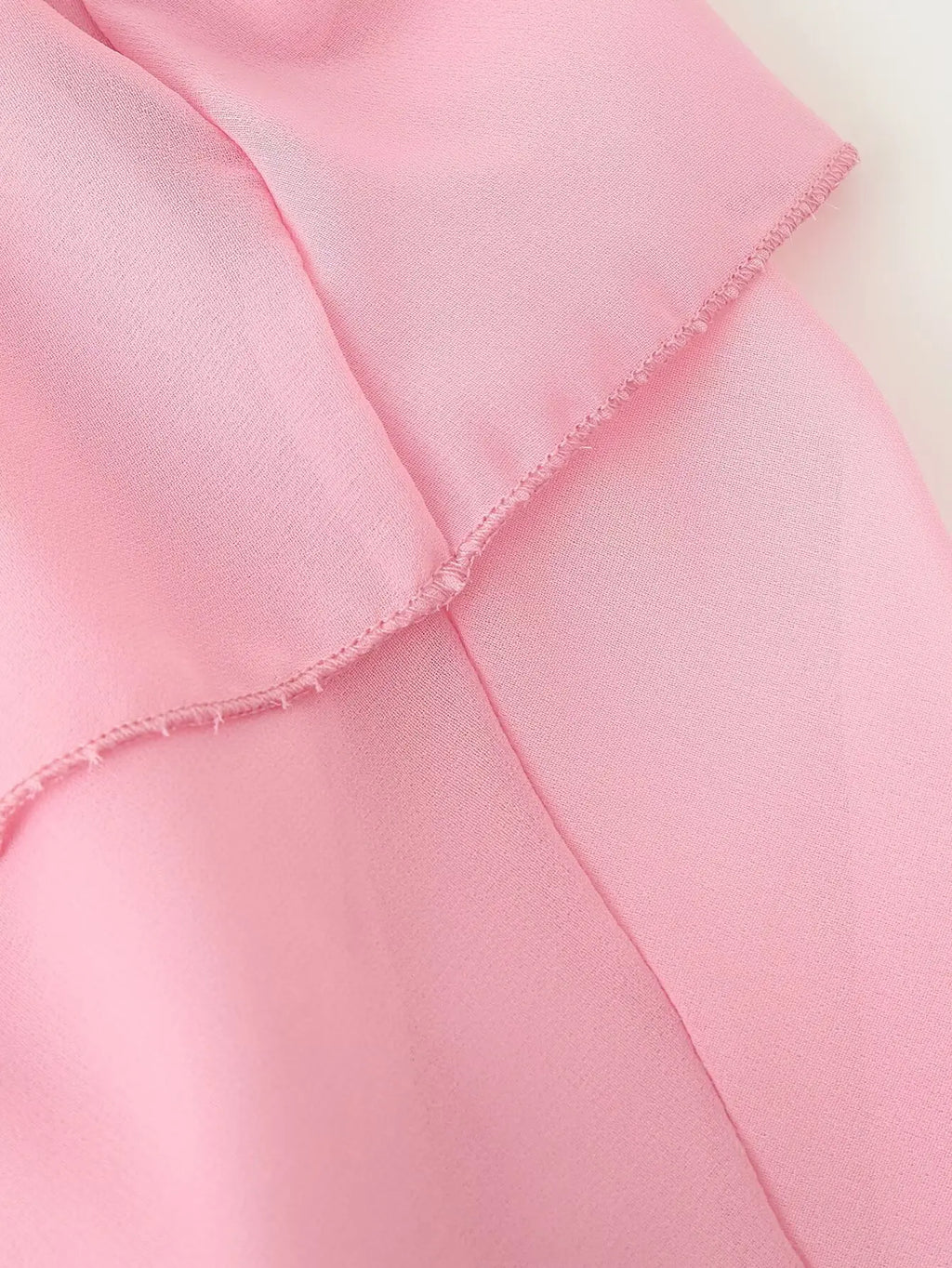 Rosette Halter Tiered Chiffon Maxi Dress