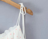 Lace Trim Corset Tie Strap Mini Dress