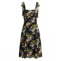 Floral Tie Strap Square Neck Maxi Dress