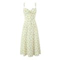 Tie Bust Sweetheart Midi Dress