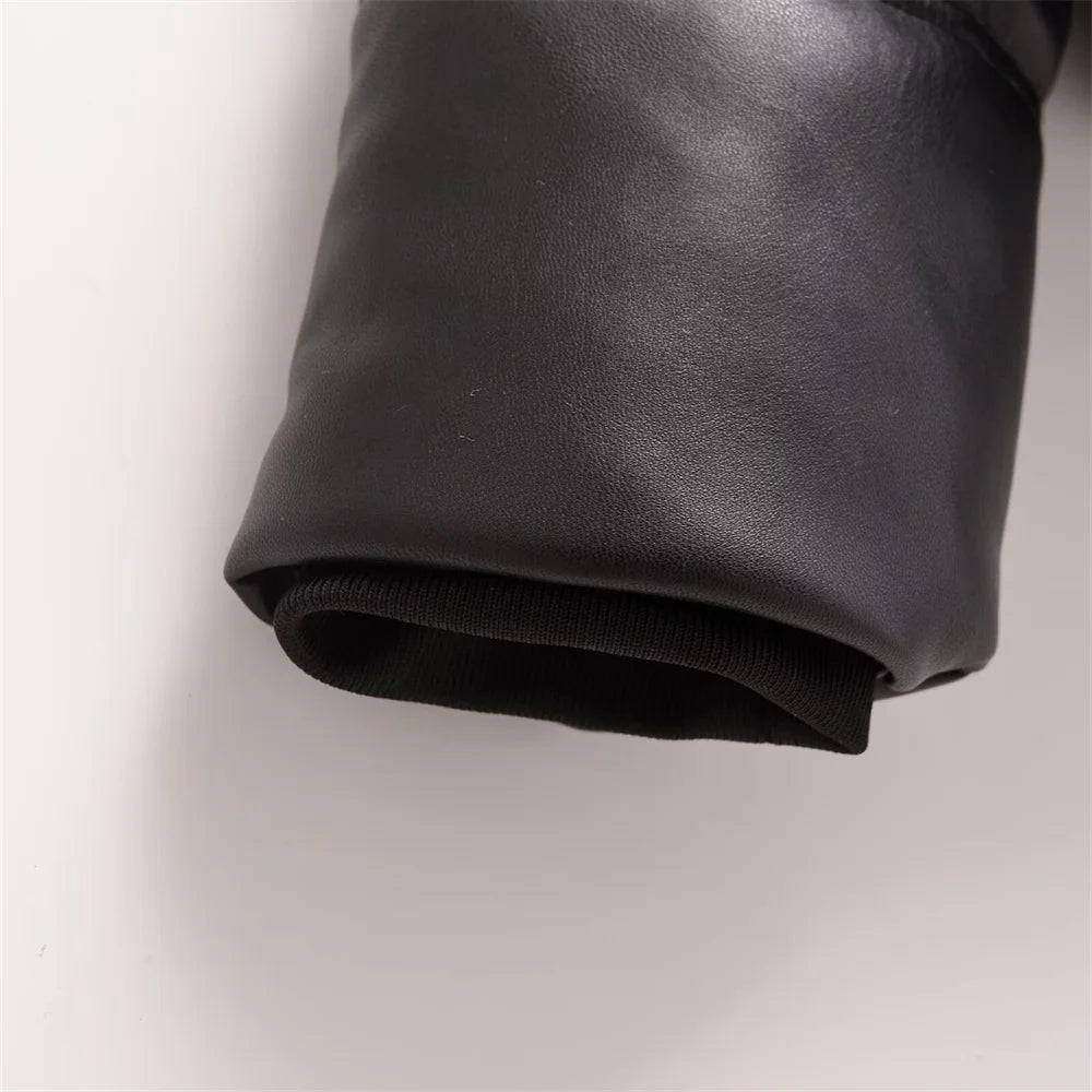 Noir Luxe Puffer Jacket