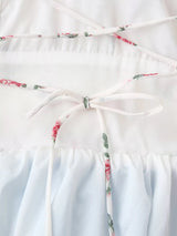 Halter Tie Patchwork Lace Maxi Dress