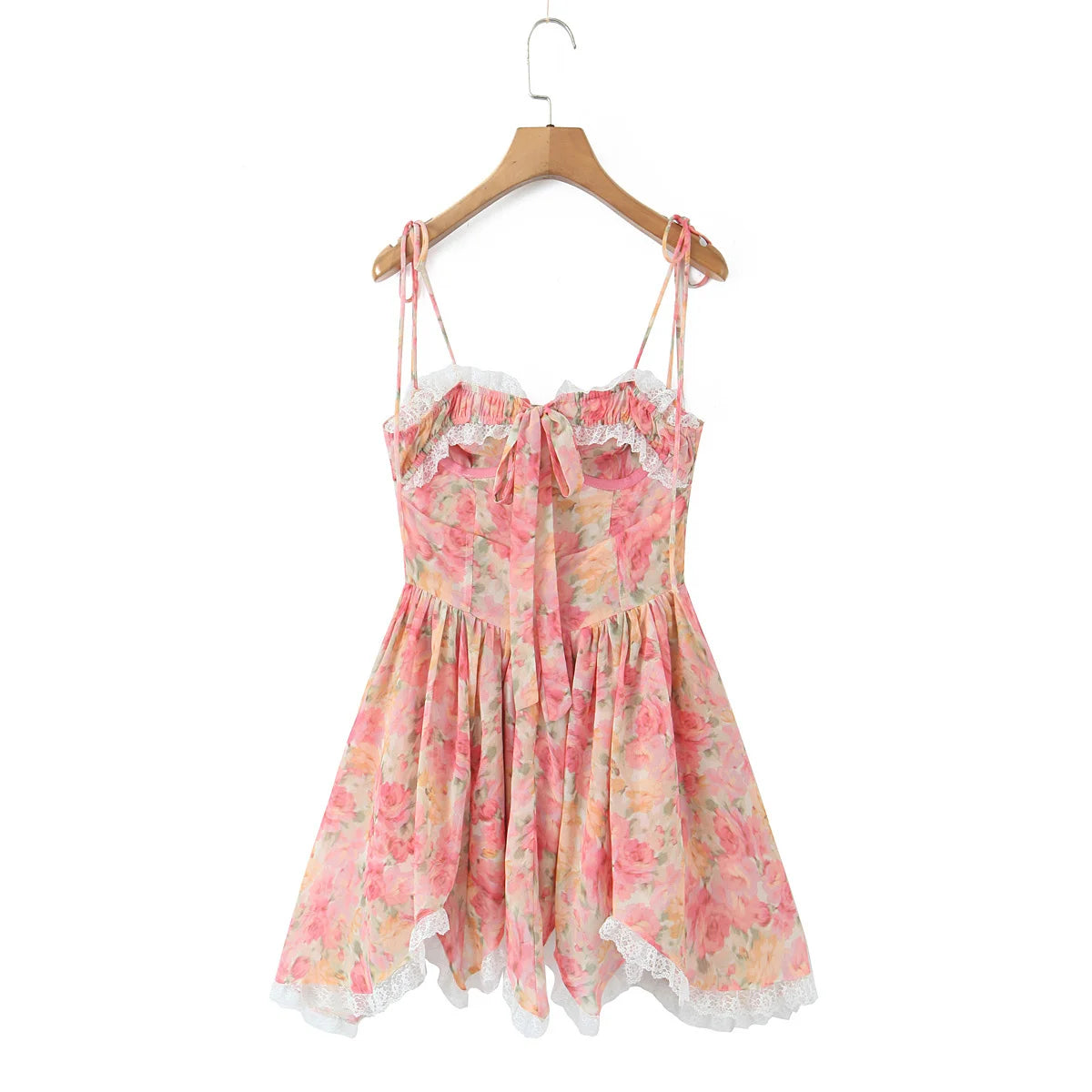 liza lace mini dress Rosette Lace Corset Mini Dress – Lysvain