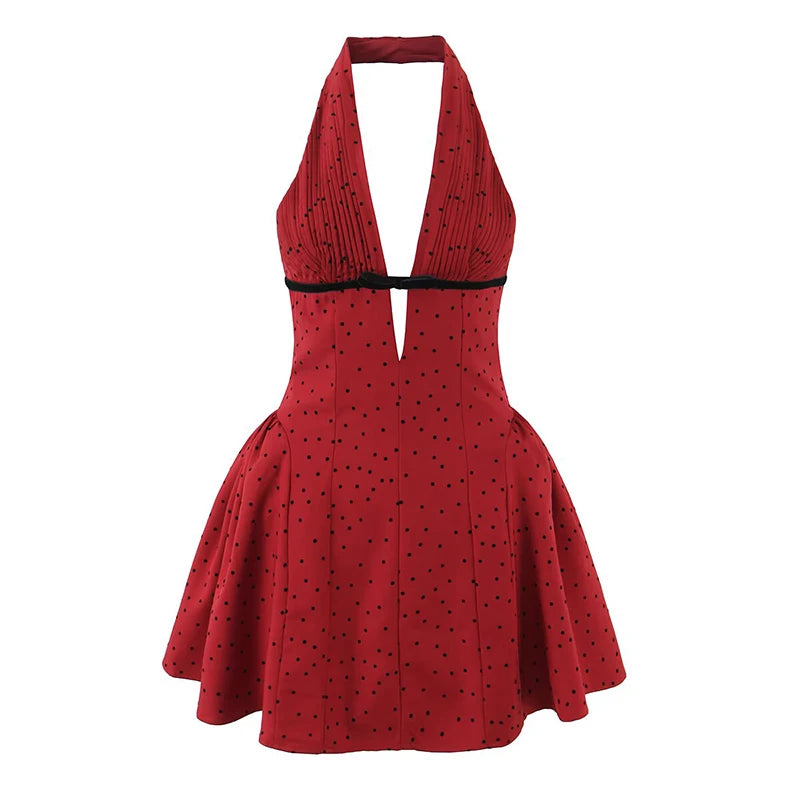Notched Collar Button Front Mini Dress