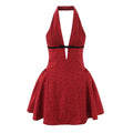 Notched Collar Button Front Mini Dress