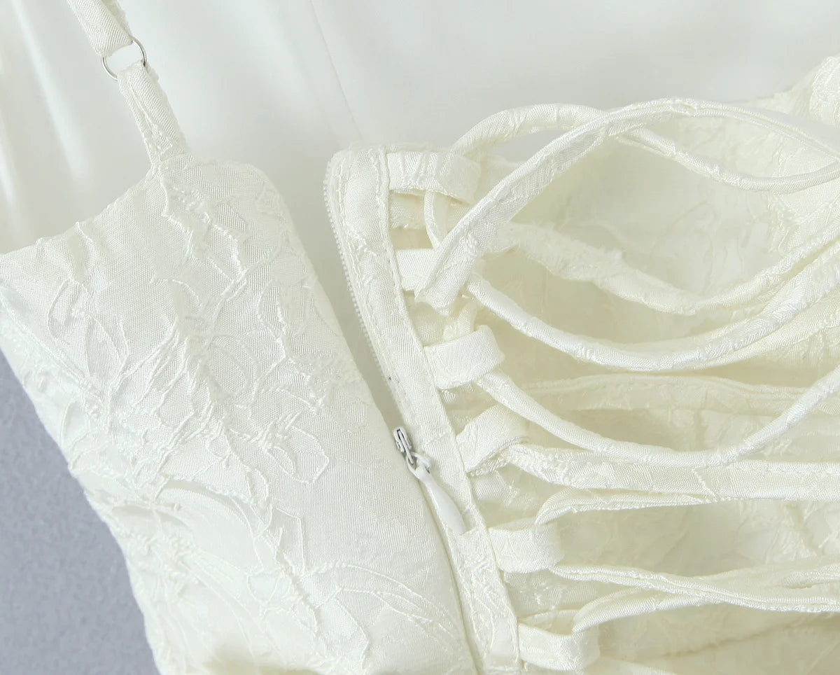 Embossed Floral Mini Dress