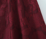 Crisscross Back Lace Textured Midi Dress