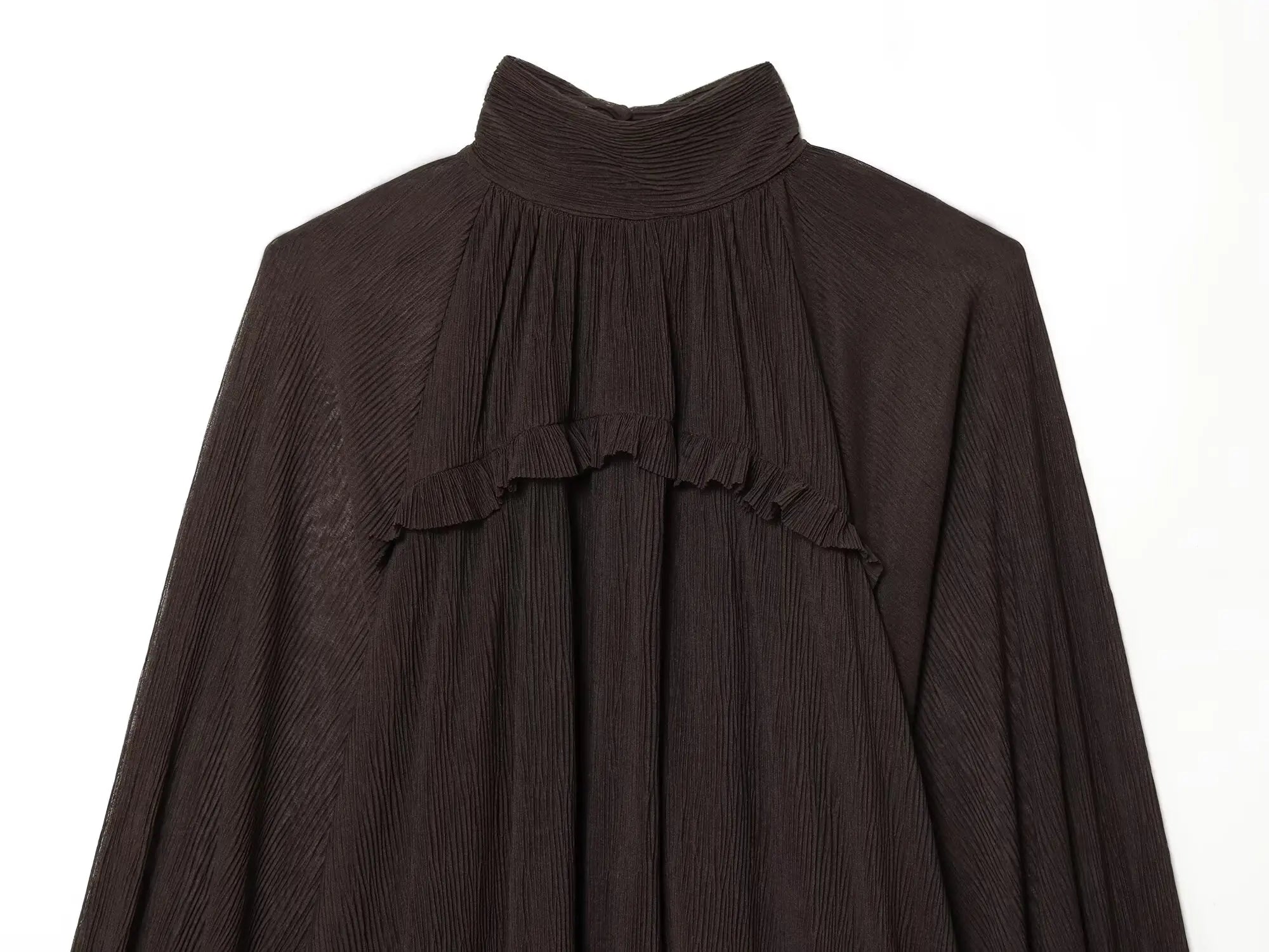 High Neck Ruffle Tiered Mini Dress
