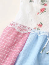 Halter Tie Patchwork Lace Maxi Dress