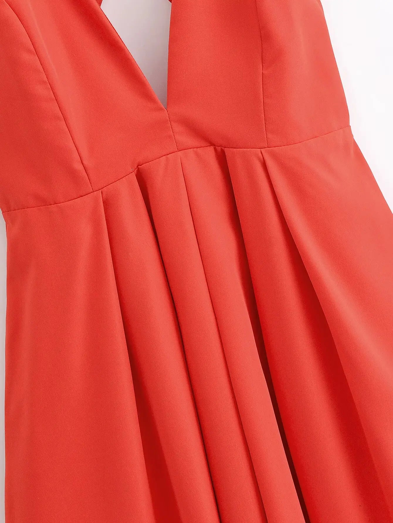 Deep V Crisscross Back Maxi Dress