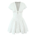 Tie Front Plunge Mini Dress