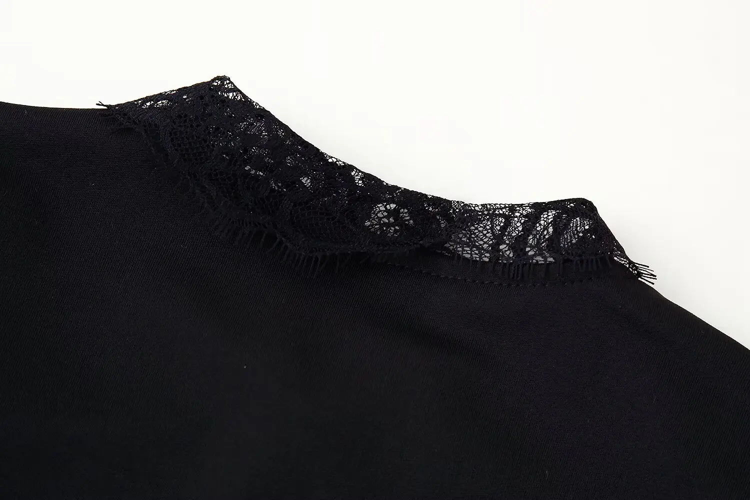 Lace Keyhole Collar Mini Dress