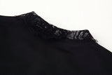 Lace Keyhole Collar Mini Dress