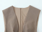 Sculpted Deep V Mini Dress