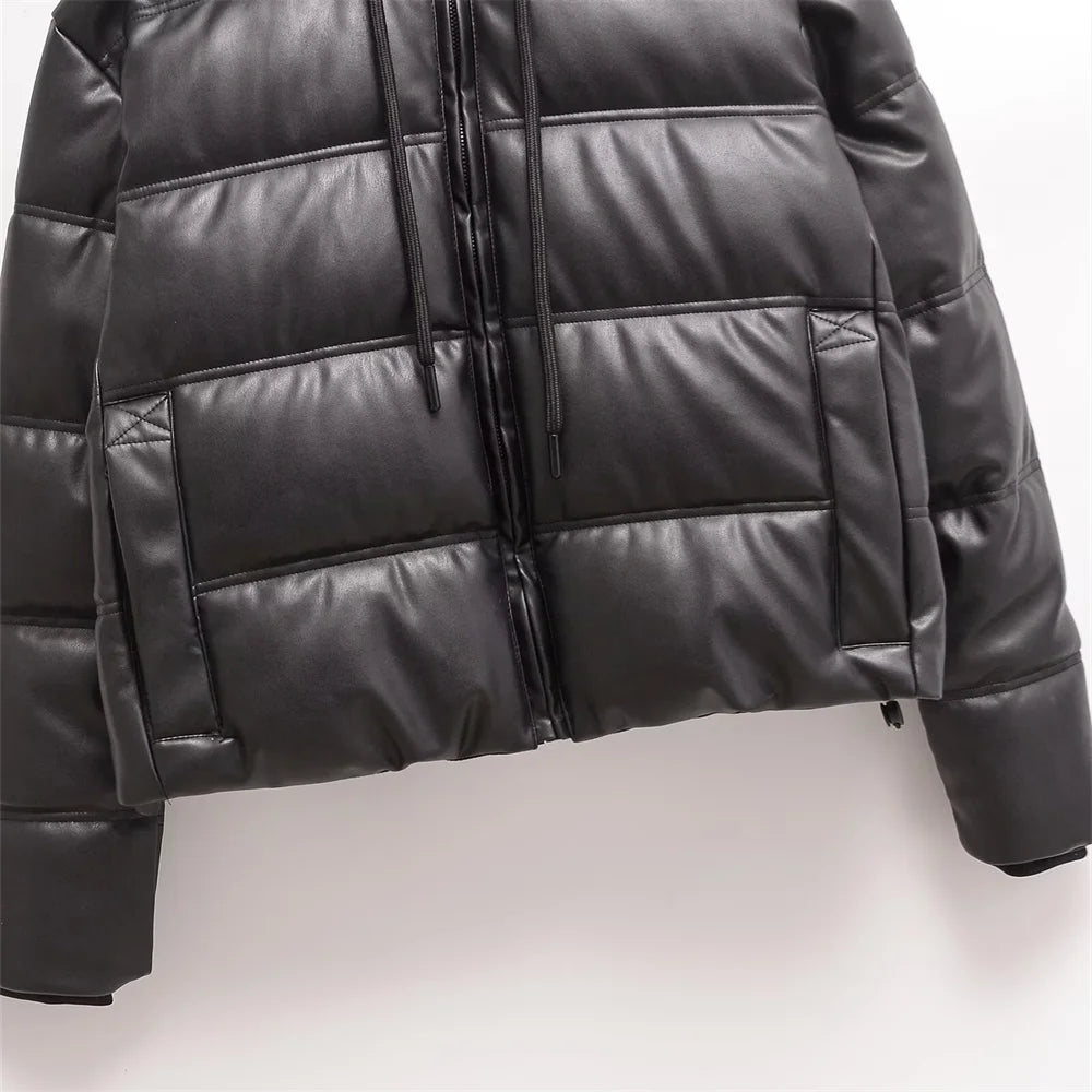 Noir Luxe Puffer Jacket