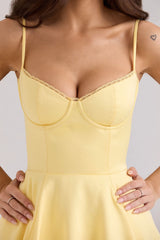 Structured Bustier A Line Midi Dress